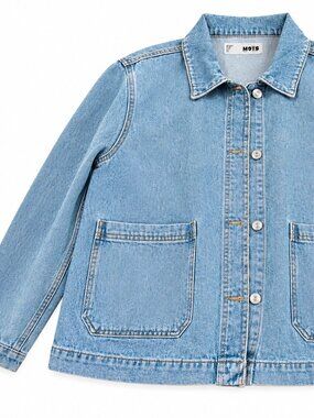 Share Light Blue Denim Jacket with MOTO Label | Women's Clothing Jackets & Outer